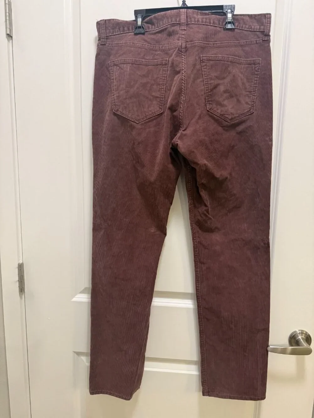 Banana Republic Maroon Corduroy Slim Fit Chino Pants Men's Sz 33x32